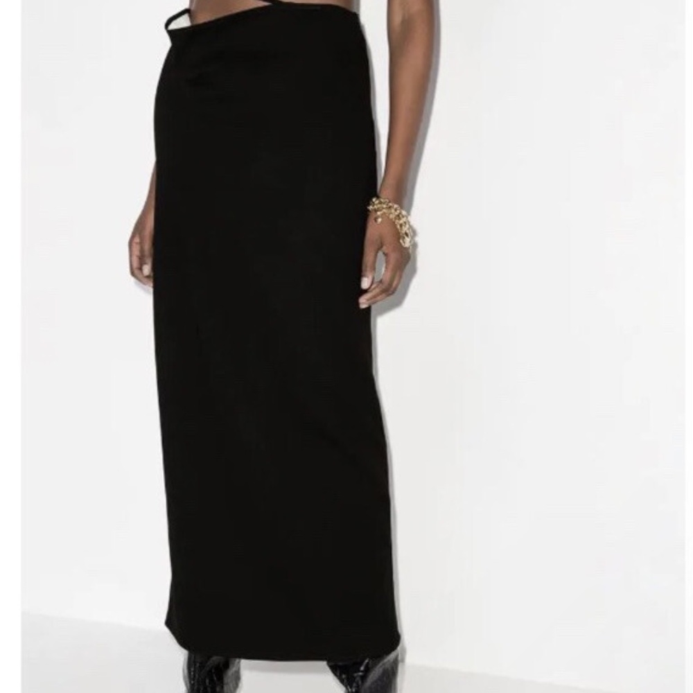 NWT Paris Georgia Franca Cutout Crepe Fitted Skirt - Picture 6 of 8